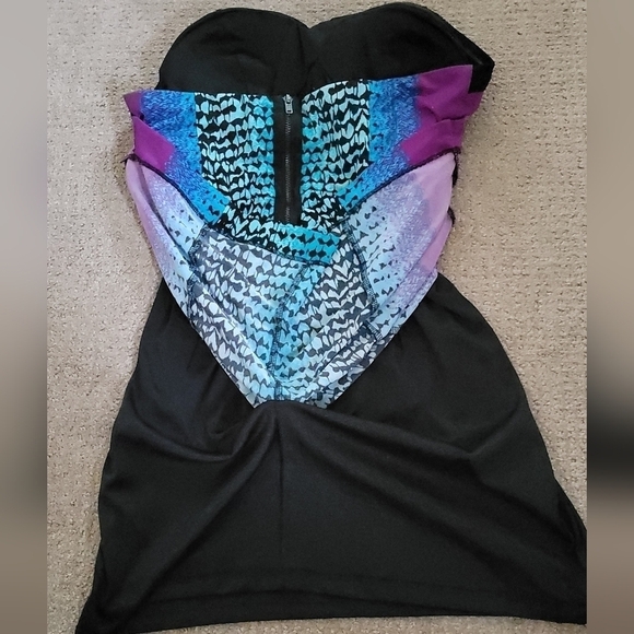 Rampage Vibrant Multi Color Strapless Lined Party Dress - Picture 14 of 14